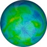 Antarctic ozone map for 2024-04-21
